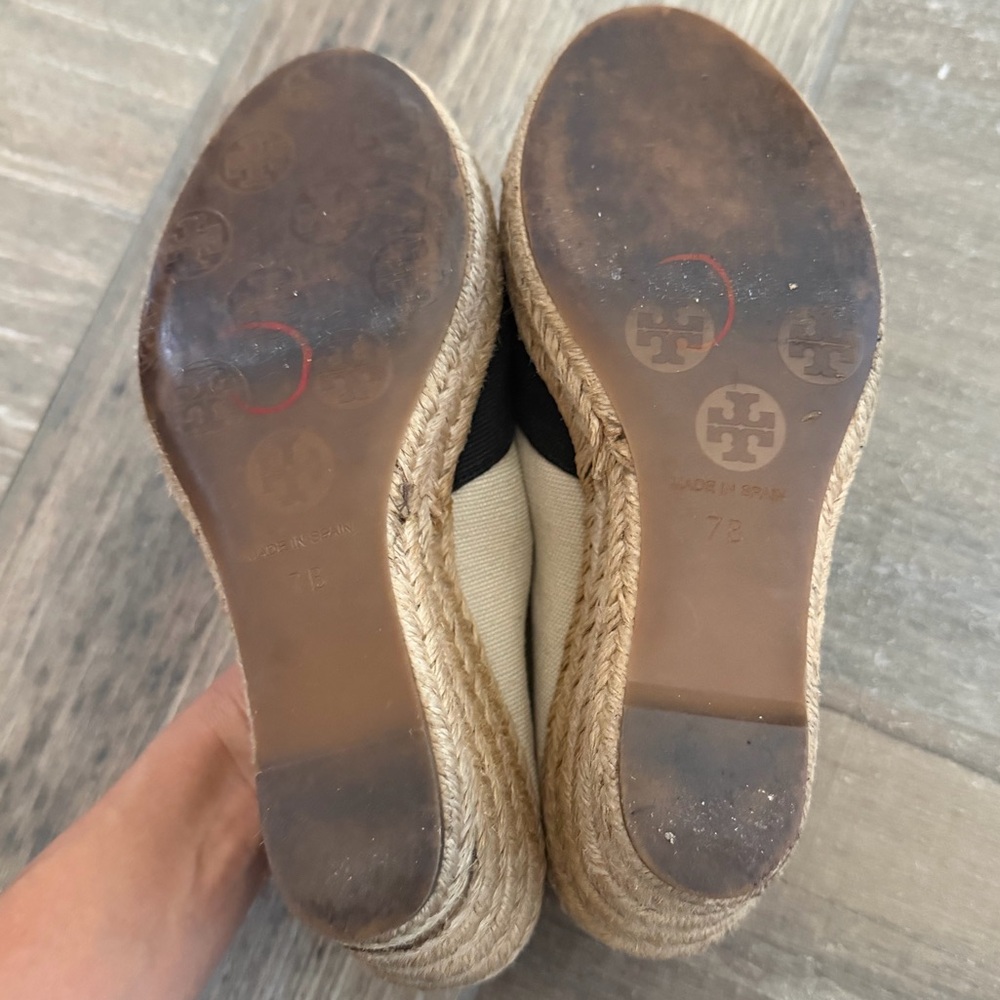 TORY BURCH Filipa Wedge Espadrille Sandals size 7 - Picture 9 of 11